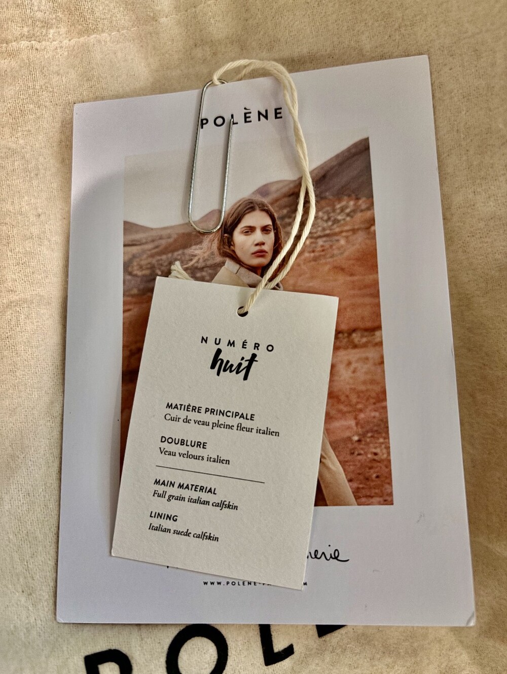 Polène Numéro Huit Tan Pebbled Leather Bucket Handbag/shoulder bag/ crossbody - Picture 11 of 13